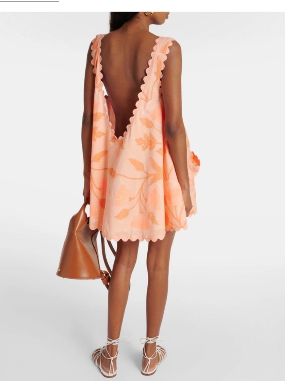 Juliet Dunn Embroidered Cotton Poplin Minidress. - Picture 6 of 8